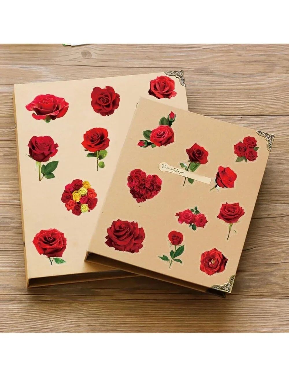 Red Rose Wall Decal Set - Elegant Floral Home Wall Decor